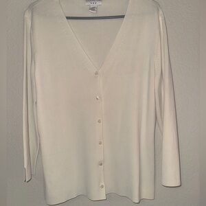 CREAM BUTTON UP CARDIGAN